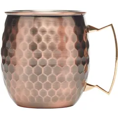 Cocktail mug “Moscow Mule” antique copper  stainless steel, copper  0.5 l  D=85, H=97mm  bronze.