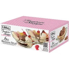 Салатник «Банана сплит-Фонтанвеар» стекло 178мл ,H=5,L=23,B=12см прозр., изображение 2