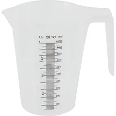 Measuring jug polyprop. 1l D=12,H=16.5cm transparent.