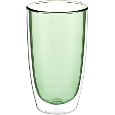 Бокал для горячих напитков «Проотель» двойные стенки термост.стекло 450мл D=8см зелен., Цвет: Зеленый, Объем по данным поставщика (мл): 450, изображение 2