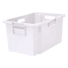 Ящик для продуктов сплошной (от -30 до +60°C) полиэтилен 52л ,H=30,L=60,B=40см белый