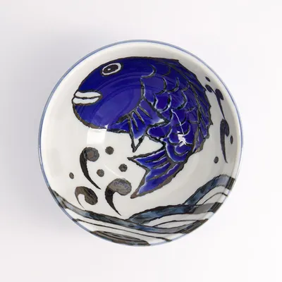 Салатник «Сифуд» фарфор 0,5л D=132,H=73мм голуб.,белый, изображение 4