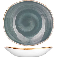 Deep plate “Kraft Blue”  porcelain  0.5 l , H=35, L=210, B=195mm  blue