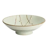 Салатник «Грин Сошун» фарфор 1,4л D=240,H=75мм зелен.