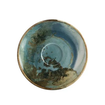 Блюдце «Футура» для арт. 71616 фарфор D=12см бирюз.