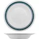 Блюдо «Риалто» круглое глубокое стекло 0,7л D=290,H=44мм белый,зелен.