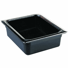 Gastronorm container (1/2)  plastic , H=15, L=32.5, B=26.5 cm  black