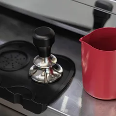 Пуш-темпер для кофе сталь нерж.,дерево D=58,H=120мм стальной,черный, изображение 3