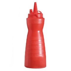 Container for sauces plastic 350ml D=6,H=20cm red