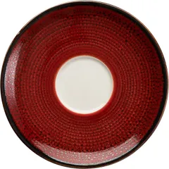 Saucer “Jasper”  porcelain  D=130, H=6mm  white, red