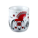 Стакан для зубочисток «Мезень» Принц Кони фарфор D=49,H=75мм белый,красный