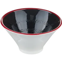 Salad bowl porcelain D=11.5cm black,red