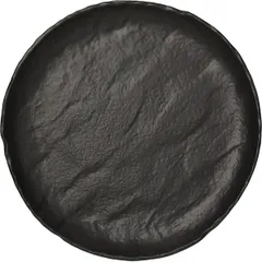 Plate “Vulcania” small  porcelain  D=26cm  black