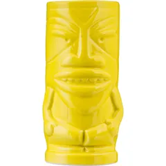 Glass for Tiki cocktails  ceramics  350 ml  D=68, H=150mm  yellow.