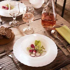 Блюдо «Трианон» круглое стекло D=275,H=25мм белый, изображение 4