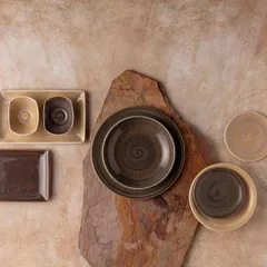 Тарелка «Революшн Гранит» мелкая фарфор D=280,H=25мм серый,коричнев., изображение 2