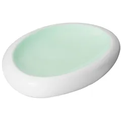 Блюдо для подачи «Нинфа» фарфор ,H=45,L=265,B=175мм белый,аквамарин