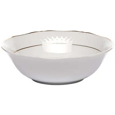 Салатник «Афродита» фарфор 0,65л D=185,H=55мм белый,золотой, Объем по данным поставщика (мл): 650