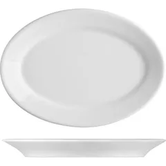 Блюдо «Принцип» овальное фарфор ,H=25,L=240,B=170мм белый