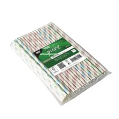 Трубочки «Спираль» без сгиба[100шт] бумага D=6,L=200мм разноцветн., изображение 2