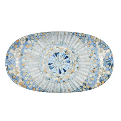 Блюдо сервировочное «Мозаик» овальное фарфор ,L=19,B=11см разноцветн.