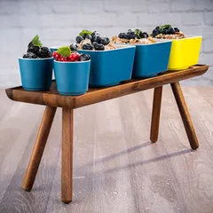 Подставка фуршетная «Акация» GN 2/4 акация ,H=20,L=53,B=16,2см деревян., изображение 2