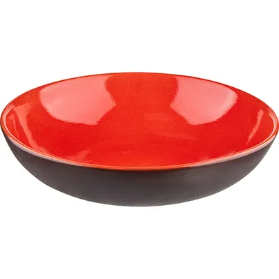 Тарелка глубокая (Шала) «Кармин» керамика D=27см красный,черный, изображение 2