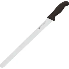 Knife for thin slicing  stainless steel, plastic , L=36cm  black, metal.