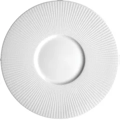 Small plate “Willow” with a wide side  porcelain  D=28.5 cm  white