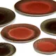 Тарелка бетон D=28см красный,серый, изображение 4