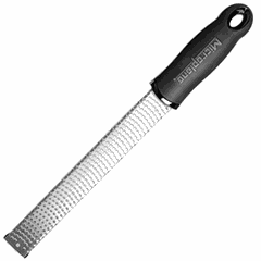 Grater for hard cheeses, ginger, citrus fruits  stainless steel , L=200, B=25mm  metallic, black