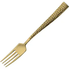 Dessert fork “Palace Martelato”  stainless steel , L=18.2 cm  gold