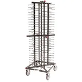 Тележка для посуды 104 тарелки сталь нерж. ,H=180,L=60,B=60см серебрист.