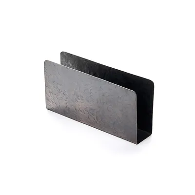 Салфетница «Такт» прямоугольная мельхиор ,H=8,L=15,B=3см граф.,серебрист.