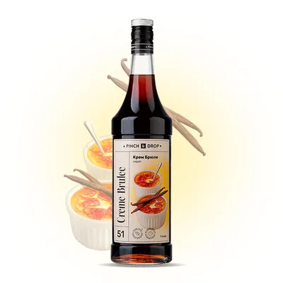 Сироп «Крем Брюле» Pinch&Drop стекло 1л D=85,H=330мм, Состояние товара: Новый, Вкус: Крем-брюле, Материал: Стекло, Объем по данным поставщика (мл): 1000