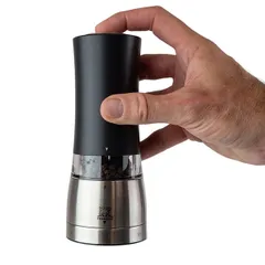 Мельница для перца «Даман» электрическая акрил,сталь нерж. D=6,H=16см черный,металлич., изображение 2