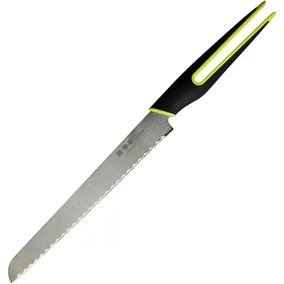 Нож для хлеба сталь нерж.,полипроп. ,L=33,5/20,6см металлич.,зелен.