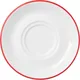 Блюдце с декором «Ретро Роте Пункте» фарфор D=14см белый,красный