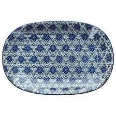 Sapa plate oval  porcelain ,H=3,L=28,B=18cm blue,white