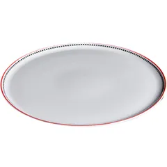 Блюдо для пиццы «Мезень» Принц Крестики фарфор D=320,H=11мм белый,красный, изображение 2