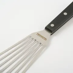 Лопатка кухонная изогнутая перфорированная сталь нерж.,полиоксиметилен ,H=1,L=275,B=75мм металлич.,ч, изображение 2