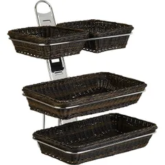 Стойка фуршетная 3 уровня для 3 гастроемкостей GN 1/1 металл ,H=66,L=59,B=52см, изображение 4