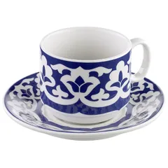 Чайная пара «Экспресс-Восток» фарфор 220мл D=143,H=65мм белый,синий, изображение 3