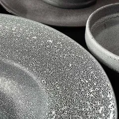 Тарелка для пасты «Млечный путь» фарфор 0,5л D=31,H=5см черный,серый, изображение 3