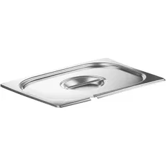 Крышка для гастроемкости GN 1/2 с вырезом для ложки сталь нерж. ,H=3,L=32,B=27см металлич.