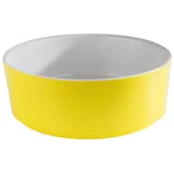 Салатник «Хэппи буфет» пластик 1,5л D=20,H=7см белый,желт.