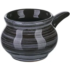 Кокотница «Маренго» керамика 250мл D=9см черный,серый