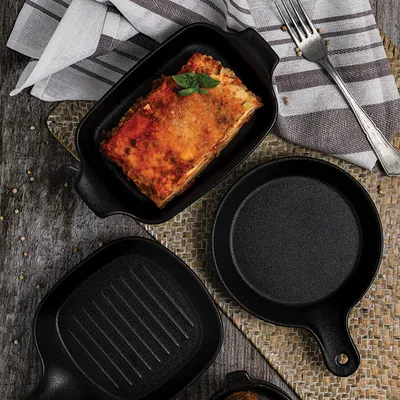 Форма для запекания «Миньон» керамика 0,56л ,H=45,L=220,B=130мм черный, изображение 3