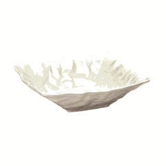 Салатник квадратный пластик 1,42л ,H=64,L=254,B=254мм белый