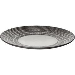 Тарелка десертная «Арборесценс» керамика D=215,H=25мм серый,черный, изображение 2